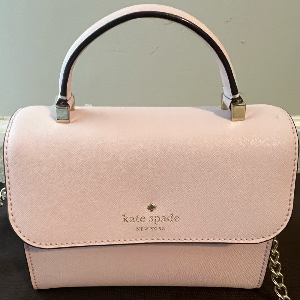 Kate spade small pale pink bag with long strap